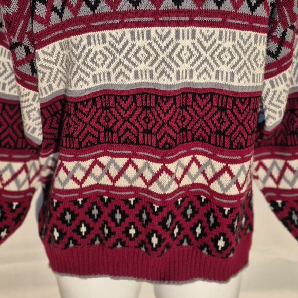 TOWNCRAFT stylish Ski Sweater, Red-Black-white-gray in size XL - Picture 5 of 13